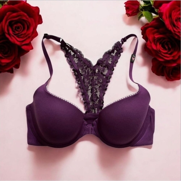 VS “Body By Victoria” Lined Demi Racerback Bra Size 32DD - Picture 1 of 8